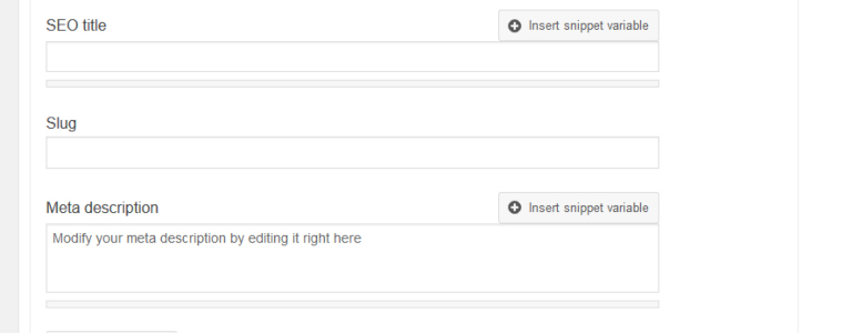Adding SEO title and meta decription with Yoast SEO meta box